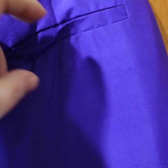 Vintage Vision Apparel Royal Purple Silk Pants 12 - Picture 4 of 14